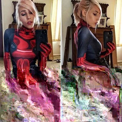 Lady Deadpool Cosplay Costume Girls Woman Female Superhero S