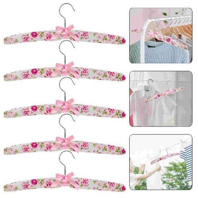 5 Pcs Clothes Hangers Floral Shop Coat Padded Sweater