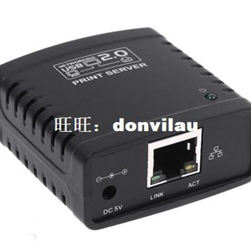 USB 2.0 Network Print Server Printer Share Hub with Ethernet