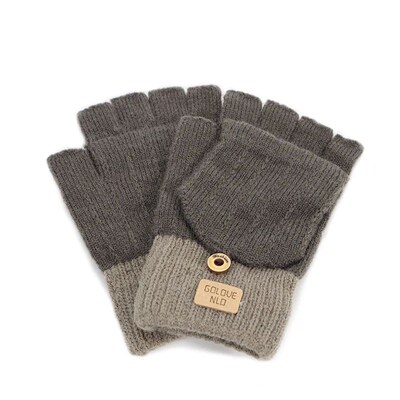 Fashion women fingerless winter gloves with finger protect c