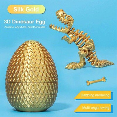 3D Printed Dinosaur Egg 3D Printed Dinosaur Toy Articulated