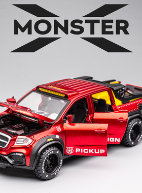 1:28 X-Class 6*6 Wheel Alloy Pickup Car Model Diecast & Toy