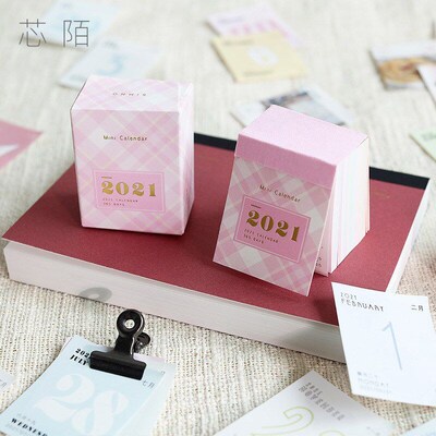 2021 Pocket Book 365 Days Mini Desk Calendar Material Paper