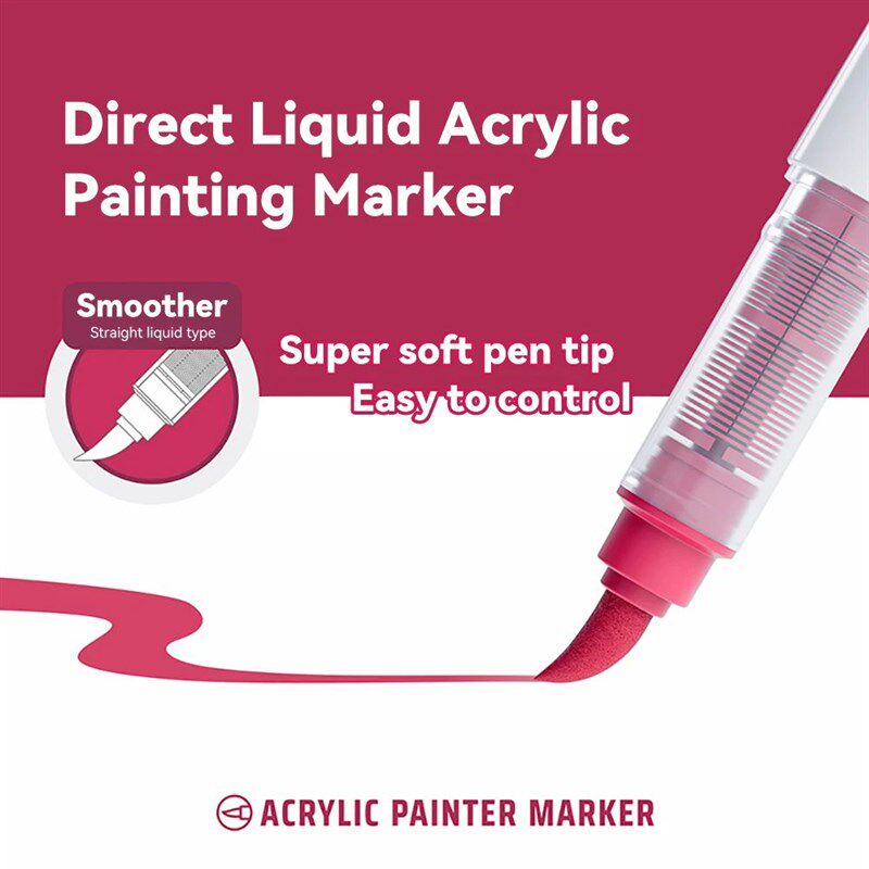 9colors/Box Art Markers Set Direct Liquid Color Acrylic Pain图片