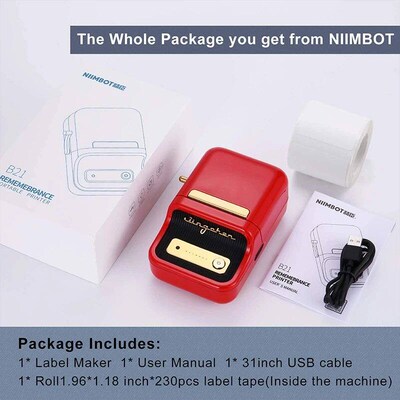 Niimbot B21 Portable Thermal Label Printer Office Supplies A