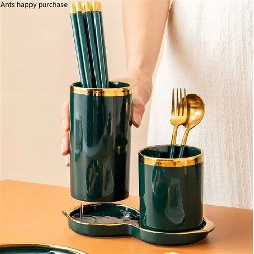Ceramics Chopstick Holder Two-piece Suit with Base Kitchen