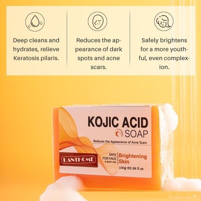 Kojic Acid Whitening Soap Kit 100g Handmake Black Drak Spot