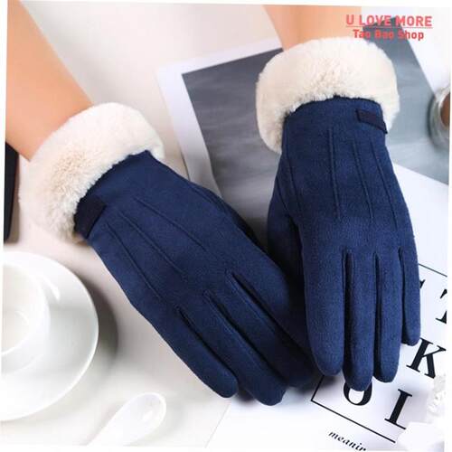 Women Winter Gloves Warm Screen Women's Fur Gloves Full