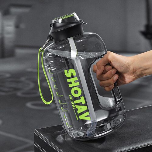2 Liter Water Bottle with Straw Large Portable Travel Bottle