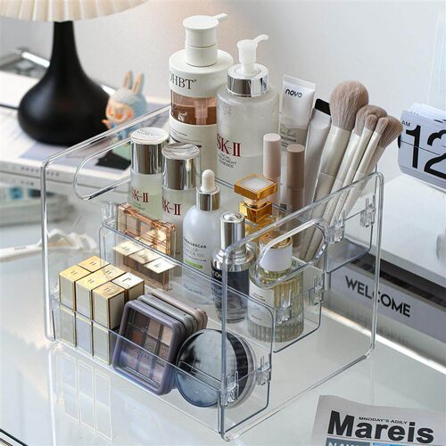 Cosmetic storage box, desktop organizer, dressing table skin