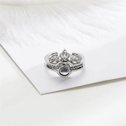 Luxury Female Bridal Wedding Ring Set Fashion I Love You 100