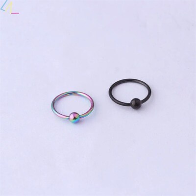 6/8/10/12mm Ball Septum Hoop Nose Ring Body Piercing Jewelry
