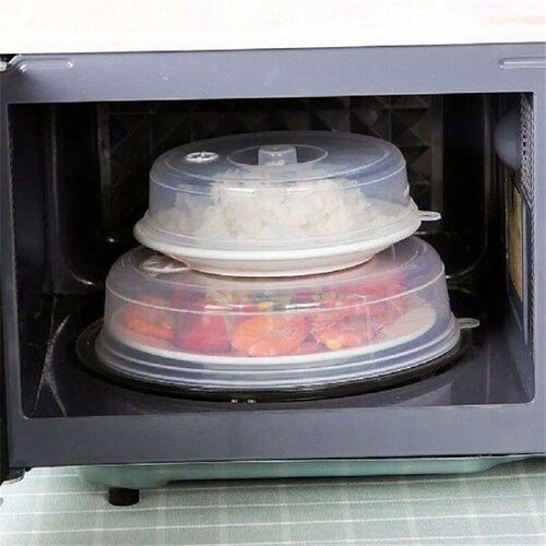 Microwave Dish Cover Clear Food Warmer Lid Anti Splatter