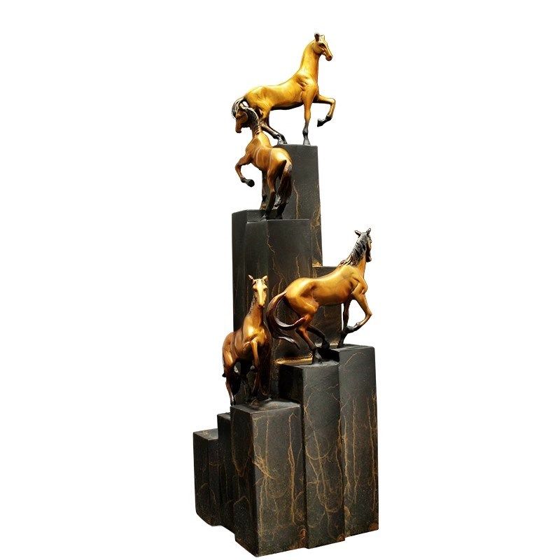 威弗列德一言九鼎驷马难追中式铜马摆件办公室开业高档装饰工艺品,家居饰品,装饰摆件,淘宝优惠券,粉丝福利购,淘宝优惠卷