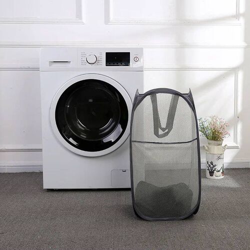 Large Capacity Dirty Clothes Basket Storage Bucket Mesh Bath