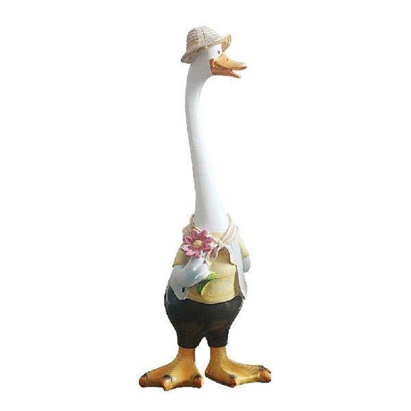 Resin Duck Garden Statue Desktop Ornaments Cartoon Duck图片