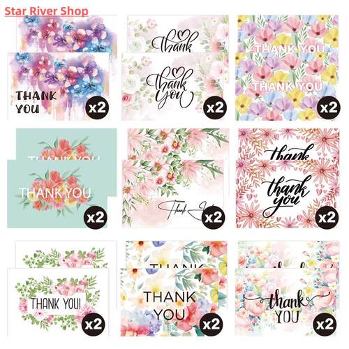 Bview Art Blessing Thank You Card Greeting Card Set English