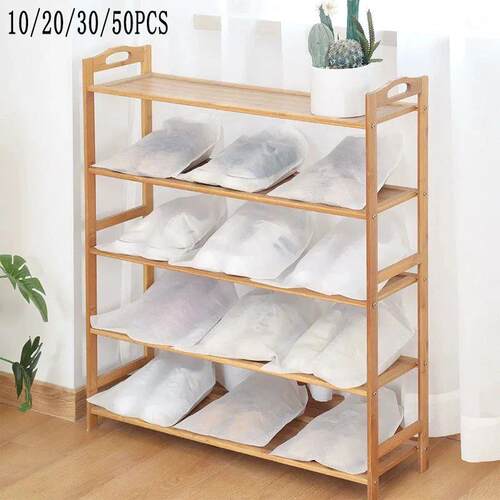 10/20/30Pcs Set Shoe Dust Covers Non-Woven Dustproof Drawstr