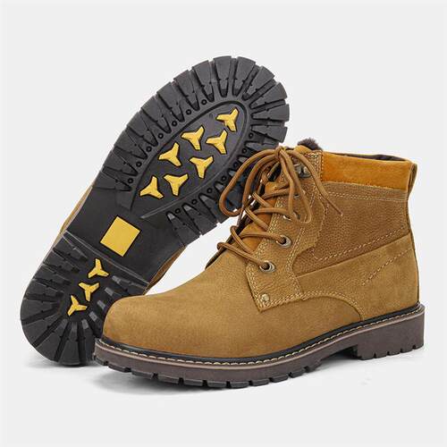 大码男靴真牛皮棉鞋加绒保暖雪地靴 Keep Warm Winter Men Boots
