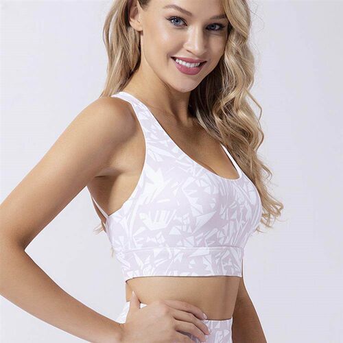 Womens yoga clothes, cross printed underwear, fitness