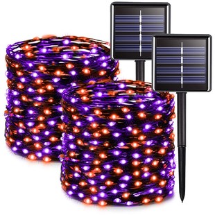 5M/10M/20M LED Halloween Purple Orange String Fairy Lights O
