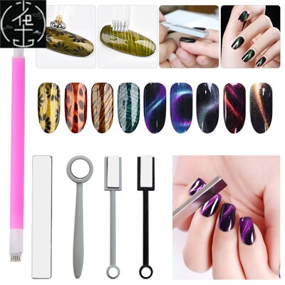 Cat Eye Nail Magnetic Stick Flower Stripe For UV Gel Polish