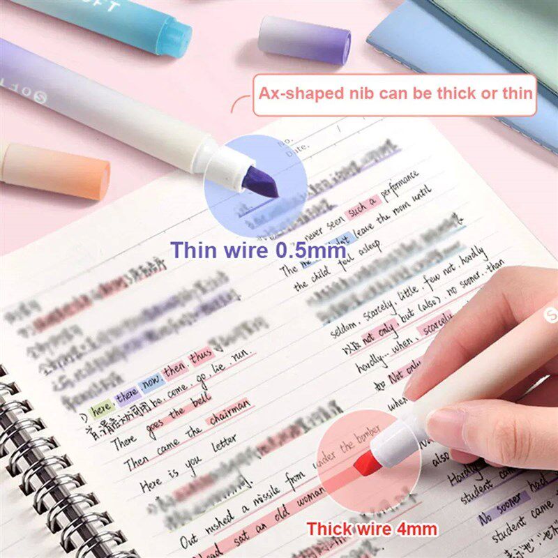 4pcs/set Highlighters Pastel Pen Set Colored Markers Colors图片
