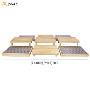 中岛柜实木木制方凳面包烘焙点心展架松木陈列道具托盘