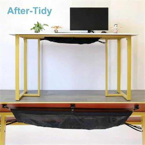 A44Z-Cable Management Net Under Desk Black Mesh Cable