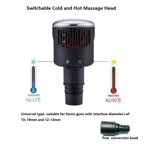 New Heat-Cold Fascia Gun Massage Head 19mm Caliber Universal
