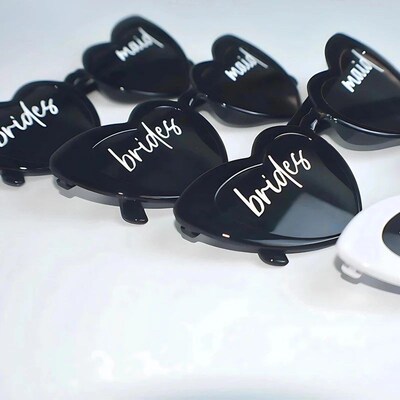 Bride Bridesmaid Heart Sunglasses Wedding Day Bachelorette