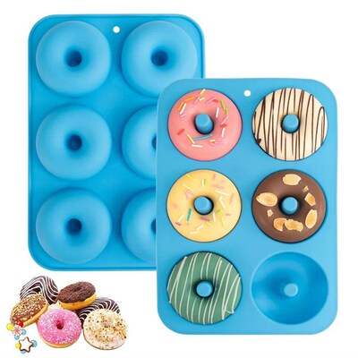 Heat Resistant Silicone Donut Mold for 6 Doughnuts Food Grad