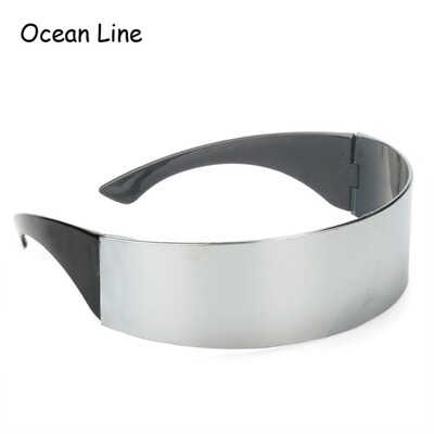 Funny Futuristic Wrap Around Monob Costume Sunglasses Mask N