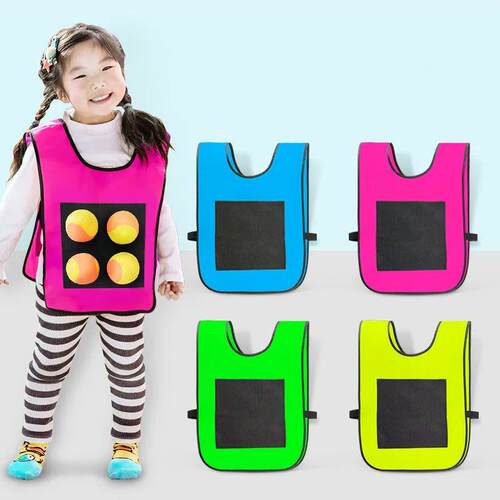 Children Dodgeball Game Vest Sticky Ball Dart Board Target S