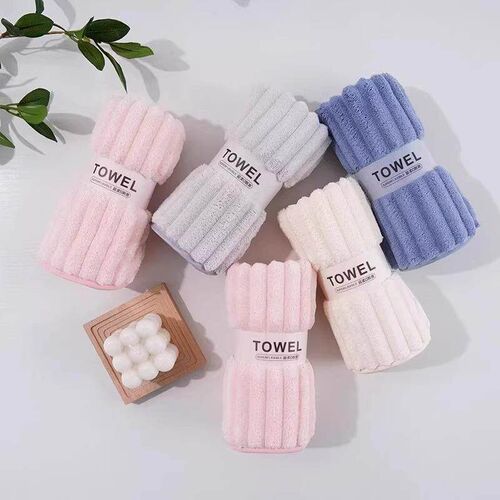Thickened coral fleece towels, soft and absorbent, not easy