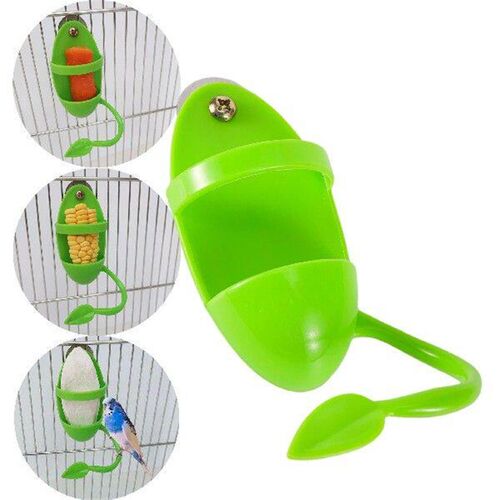 1Pc Pet Bird Feeder Parrot Bird Cage Feeder Plastic Hanging