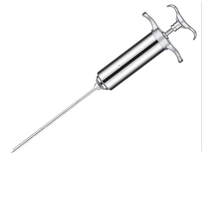 Meat Injector Syringe Kit Marinade Needles BBQ Grill Smoker