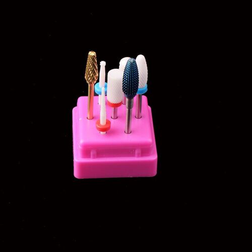 7PCS Ceramic Diamond Nail Drill Bits Set Milling Cutter for