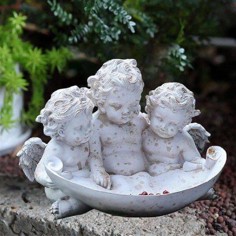 Angels Garden Statue Art Crafts Weatherproof Resin Yard Art图片