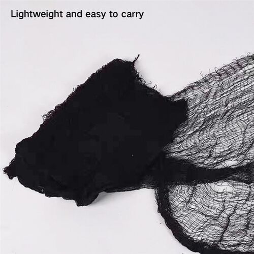 HOT SALES!!! Black Halloween Creepy Gauze Large Grid Yarn