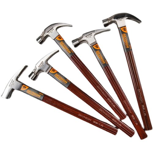 澳新工具羊角锤木工锤子绝缘柄特钢圆头麻面带磁全钢锤木匠起钉锤