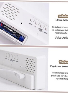 Smart LED Clock Bedside Digital Alarm Clocks Desktop Table E