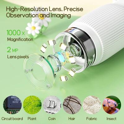 Kids Microscope 1000x Magnifier Microscope 200 Megapixels Wi
