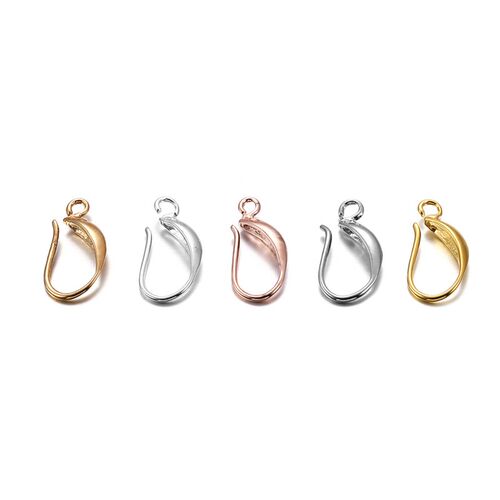 DIY Earring Findings Metal Glossy Ear Hook Clip Semifinished