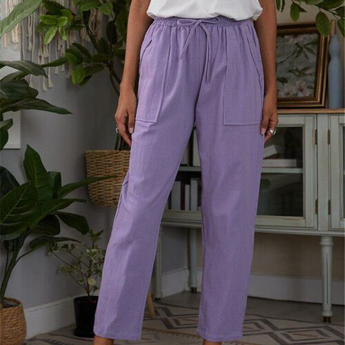 Summer Cotton Linen Pants For Women 2023 Fashion Loose Casua