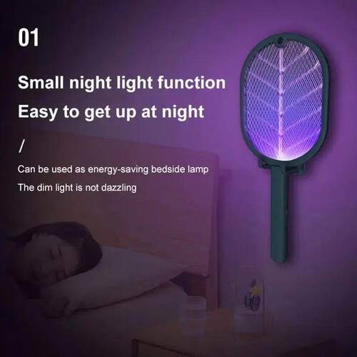 1pc Electric Mosquito Killer Swatter USB Rechargeable Electr