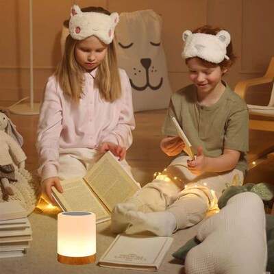 Night Light Touch Sensor Lamp Bedside Table Lamp for Kids Be