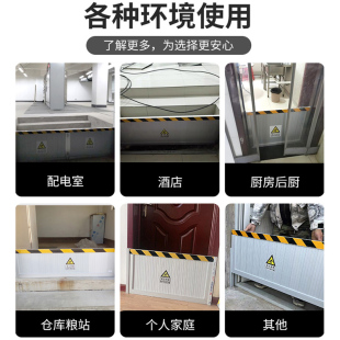 不锈钢挡鼠板配电室门档定制铝合金防鼠门挡板车库防洪防汛挡水板