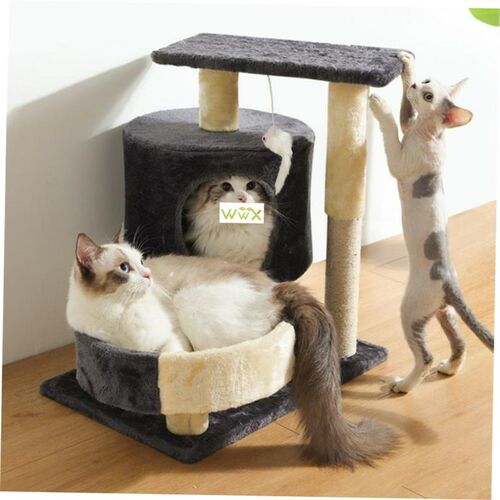 Cat Tree Play House Condo Cube Cave Platform Scratcher Post