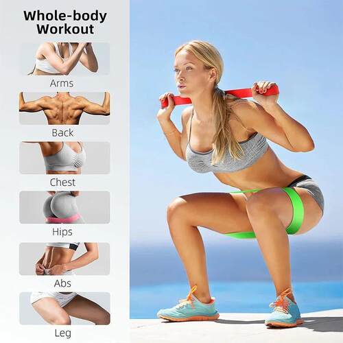 5 Different Resistance Bands Yoga Band Fitness Exercise Trai